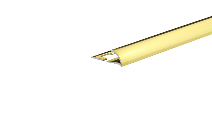 Kakellist Alu Mässing 27 x 8 mm - 2,7 m